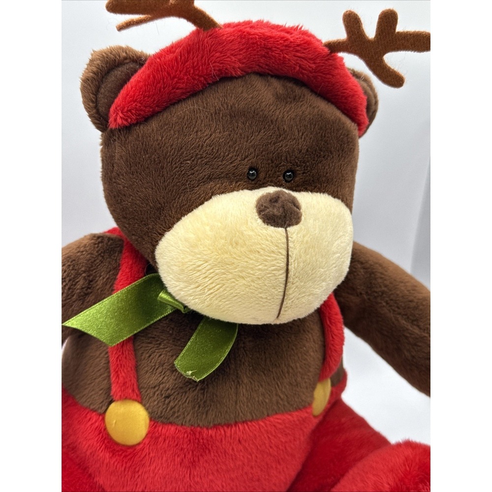 Godiva 2007 Reindeer Plush Bear Figure Holiday Christmas Decoration 11" - Picture 2 of 5